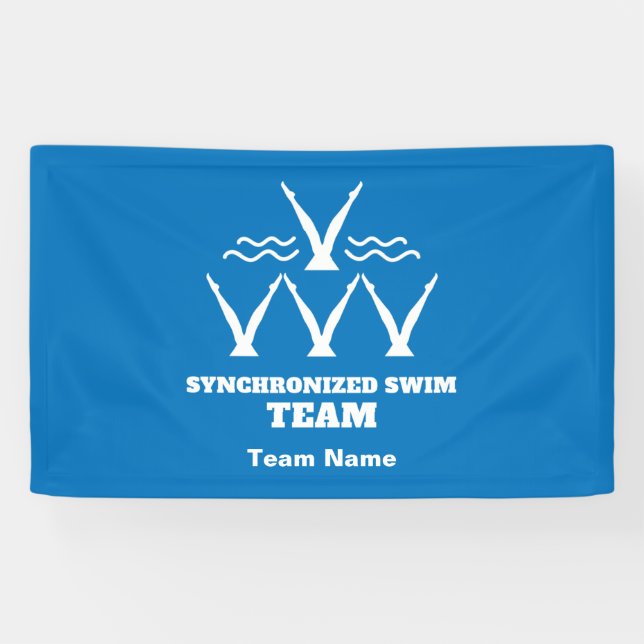 Banderoles Équipe de natation synchronisée (Horizontal)