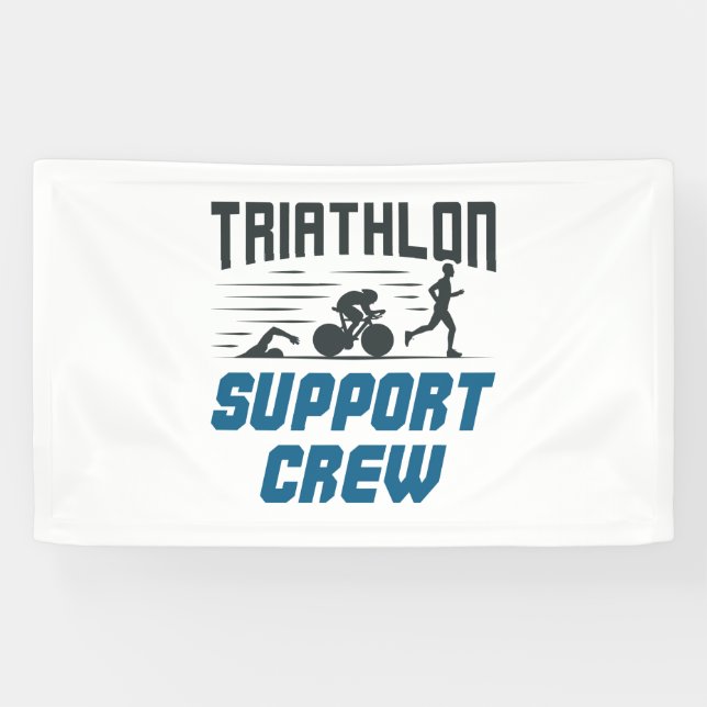 Banderoles Équipe de soutien au triathlon (Horizontal)