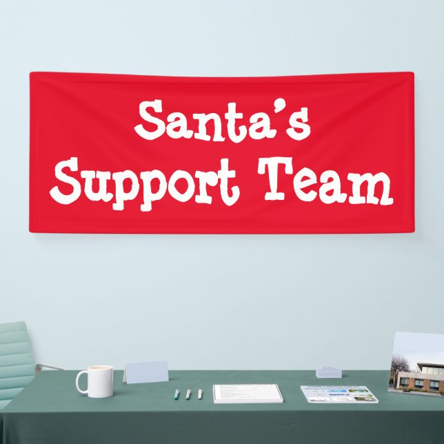 Banderoles Équipe de support père Noël (Salon professionnel)