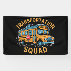 Banderoles Équipe de transport de chauffeur d'autobus scolair