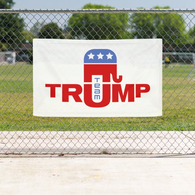 Banderoles Équipe Trump Républicaine (En situation)