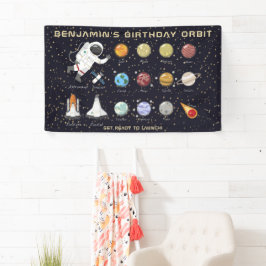 Banderoles Espace Astronaut Nom personnalisé Typographie Cool