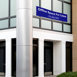 Banderoles Espace bureau pour location Marine bleu et blanc T