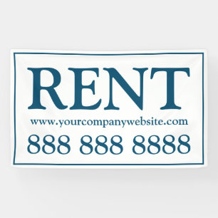 Banderoles Espace de location commercial Turquoise bleu simpl
