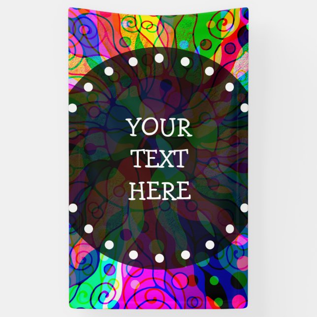 Banderoles Esquisse Imaginaire Art - Neon Abstrait Maj 1 (Vertical)