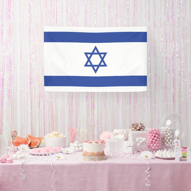Banderoles Etat d'Israël Drapeau, Étoile de David Juifs (Fête)