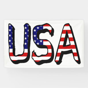 Banderoles États-Unis superposés sur le drapeau américain