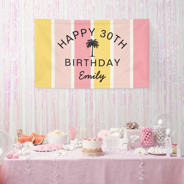 Banderoles Été Cabana Stripes Côte 30e anniversaire (Fête)