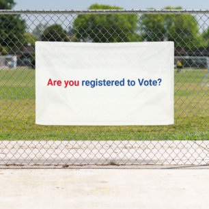 Banderoles Êtes-vous inscrit sur les listes électorales? roug