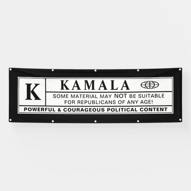 Banderoles étiquette d'avertissement kamala (Horizontal)