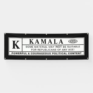 Banderoles étiquette de mise en garde de kamala
