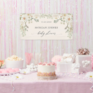 Banderoles Étiquettes de cadeau de shower de mariage fleuri i