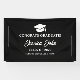 Banderoles Étudiant diplômé noir Félicitations pour votre dip