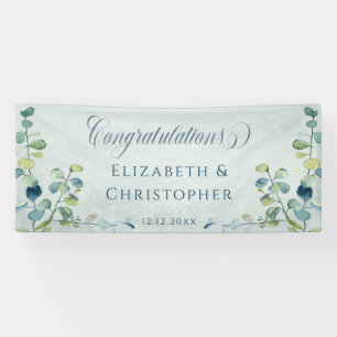 Banderoles Eucalyptus Greenery Félicitations Mariage