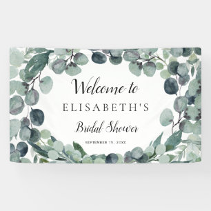 Banderoles Eucalyptus verdure couronne douche nuptiale