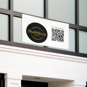 Banderoles Événement Artisanal Logo Personnalisable & Code QR