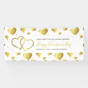 BANDEROLES ÉVÉNEMENT HEUREUSE SAINTE-VALENTIN GOLD HEARNER