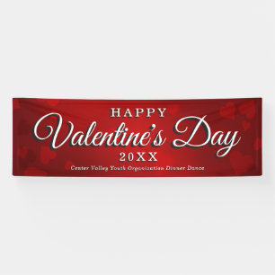 BANDEROLES ÉVÉNEMENT HEUREUSE SAINTE-VALENTIN RED HEARTS BANN