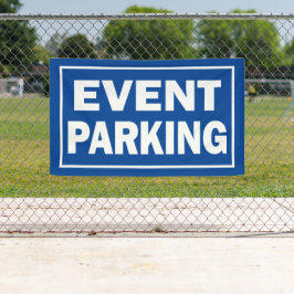 Banderoles Événement Parking bleu ou couleur arrière - plan