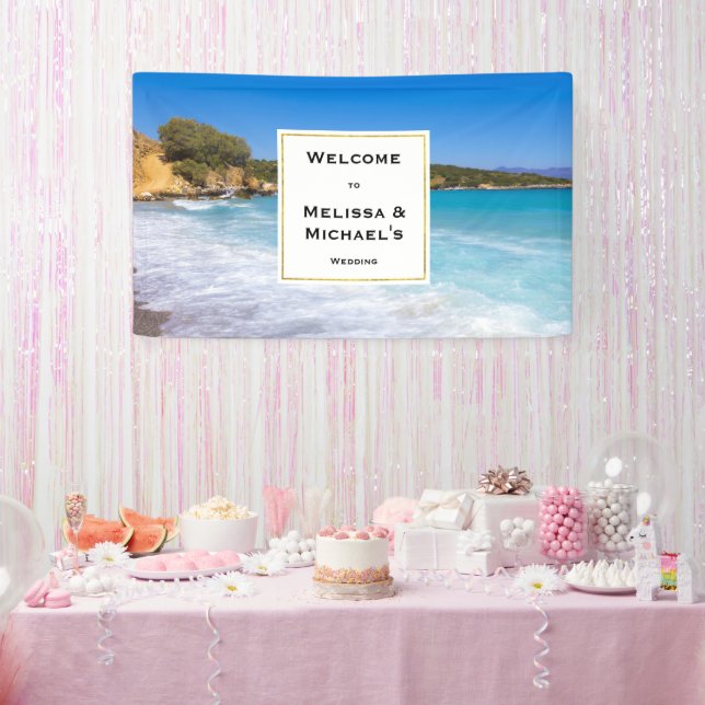 Banderoles Exotic Beach Tropical Island Paradise Mariage (Fête)