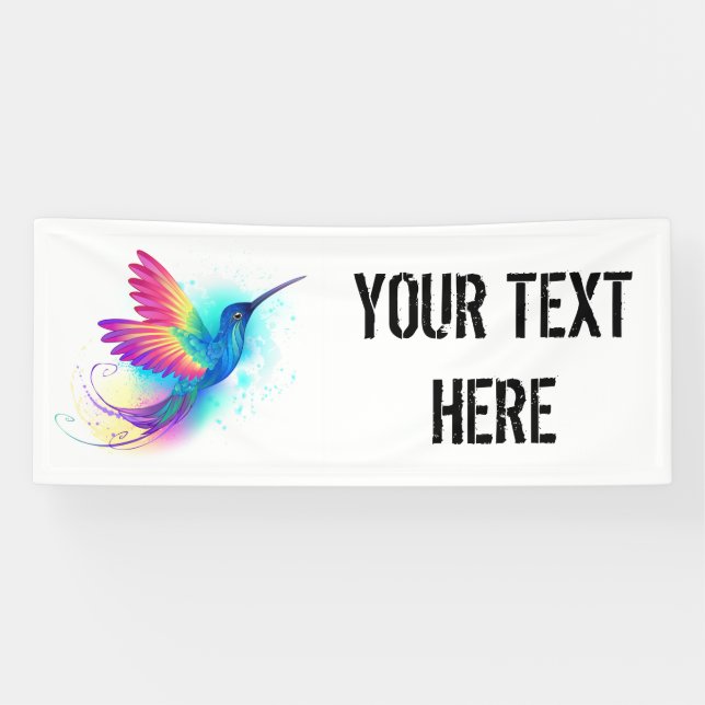 Banderoles Exotic Rainbow Hummingbird (Horizontal)