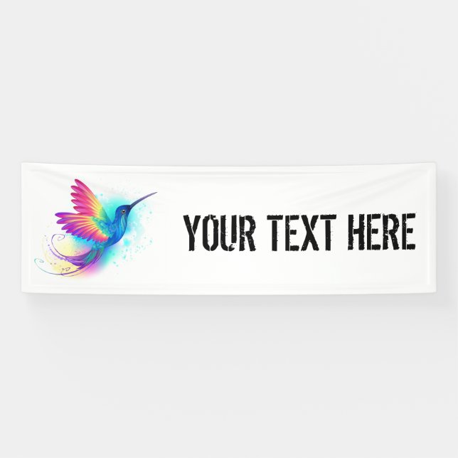 Banderoles Exotic Rainbow Hummingbird (Horizontal)