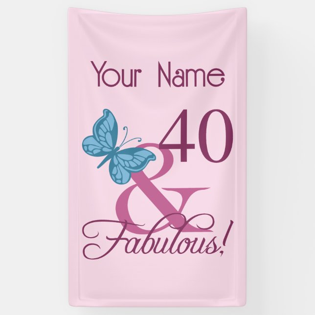 Banderoles Fabuleux 40e anniversaire (Vertical)