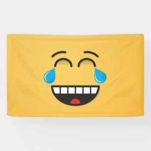 Banderoles Face avec des larmes de joie