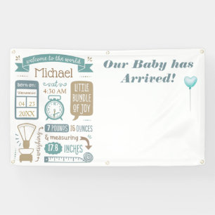 Banderoles Faire-part de naissance bébé Customisé