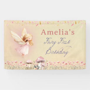 Banderoles Fairy First Theme Fille 1ère Fête d'anniversaire p