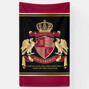 Banderoles Faites votre propre blason Emblème d'aigle rouge 