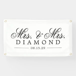 Banderoles Fancy Mme et Mme Voiture Banner