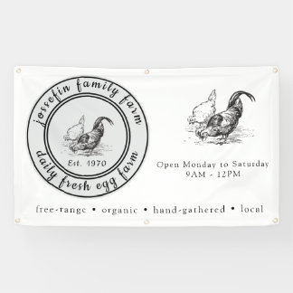 Banderoles Farm Fresh Eggs Chicken Coop Rustic Country Farm