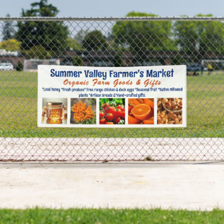 Banderoles Farmers Marché Personnalisé Photos Publicité Banni