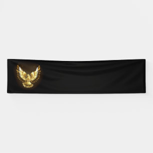 Banderoles Faux Gold Foil Peace Dove en noir