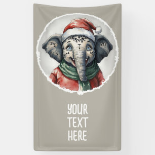 Banderoles Favoris de Noël animal amusant - Elephant 2
