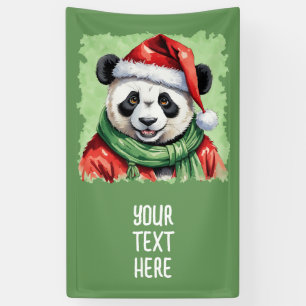 Banderoles Favoris de Noël animal amusant - Panda 1