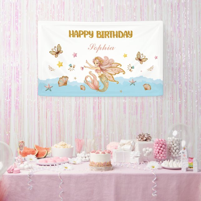 Banderoles Fée magique Fée Sirène Fête d'Anniversaire Fille (Fête)