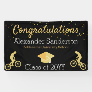 Banderoles Félicitation Mountain Biker Graduation