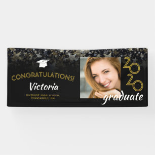 Banderoles Félicitations 2020 - Baccalauréat Gold Stars Pho