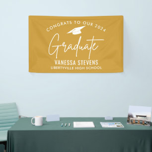 Banderoles Félicitations à notre 202X Graduate Gold