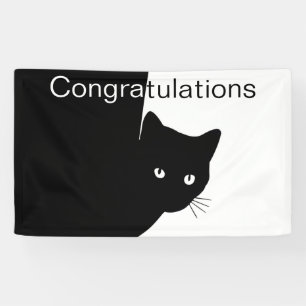 Banderoles Félicitations à Sly Black Cat
