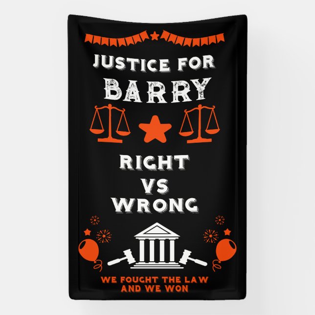 Banderoles Félicitations au verdict du tribunal (Verticale)