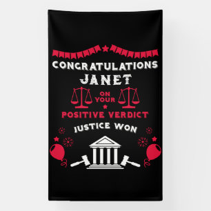 Banderoles Félicitations au verdict du tribunal
