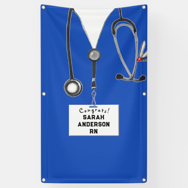 Banderoles Félicitations aux infirmières diplômées (Vertical)