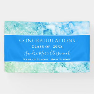 Banderoles Félicitations Cristal d'Améthyste Bleu Vert Diplô