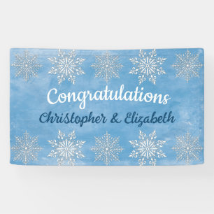 Banderoles Félicitations de mariage de fiançailles d'hiver mo