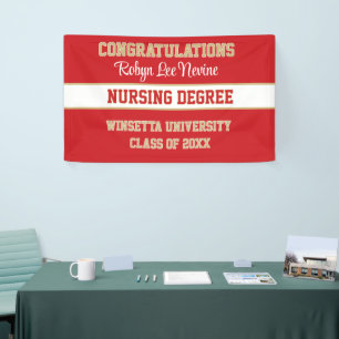 Banderoles Félicitations ! Degré de soins infirmiers ! Diplôm