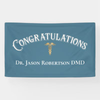 Félicitations Dentist Dental Elegant Blue Gold