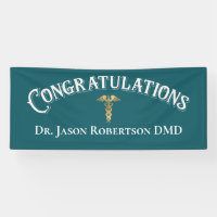 Félicitations Dentiste Dental Moderne Bleu Grad Ba